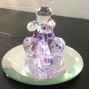 3 Swarovski  Giraffes Holding An Egg